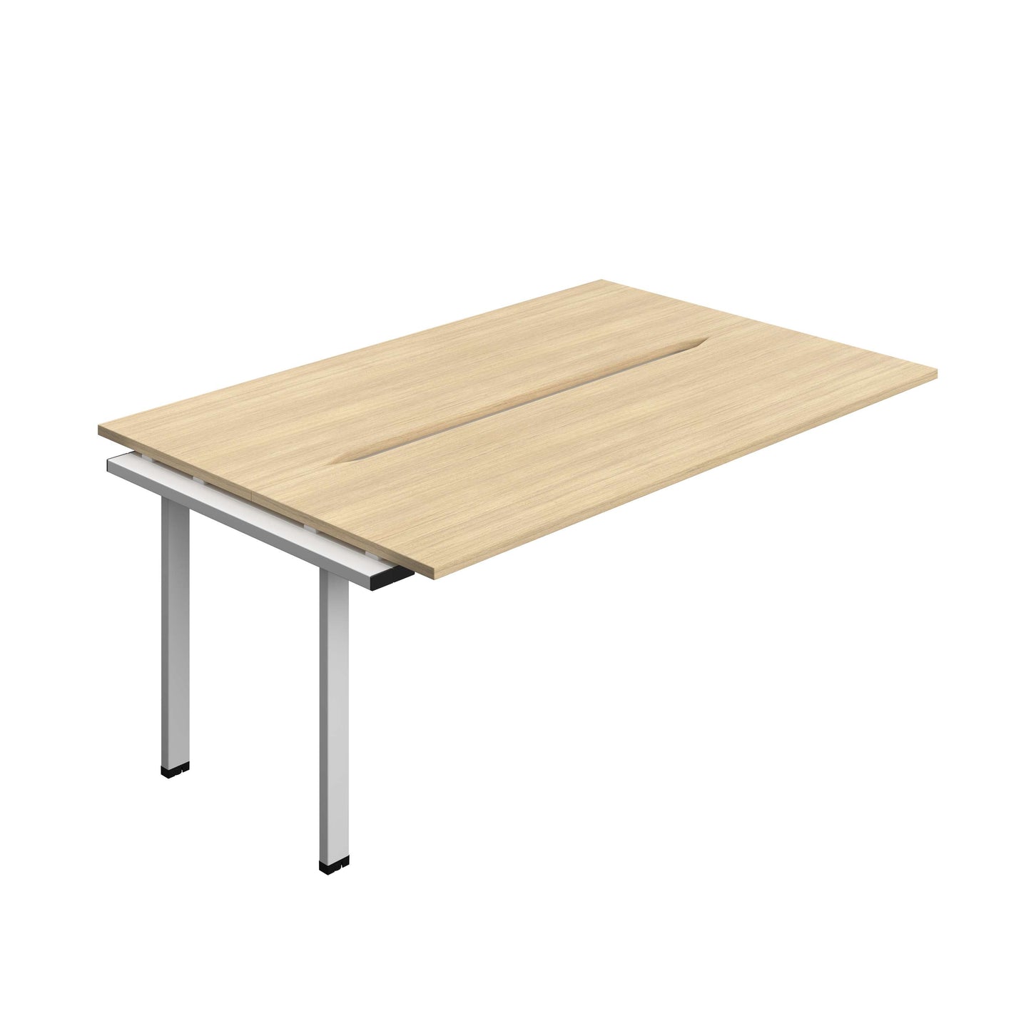 Synergy Bench Extension with Cut Out: 2 Person (FSC) : 1800 | 600 | Nova Oak/Silver
