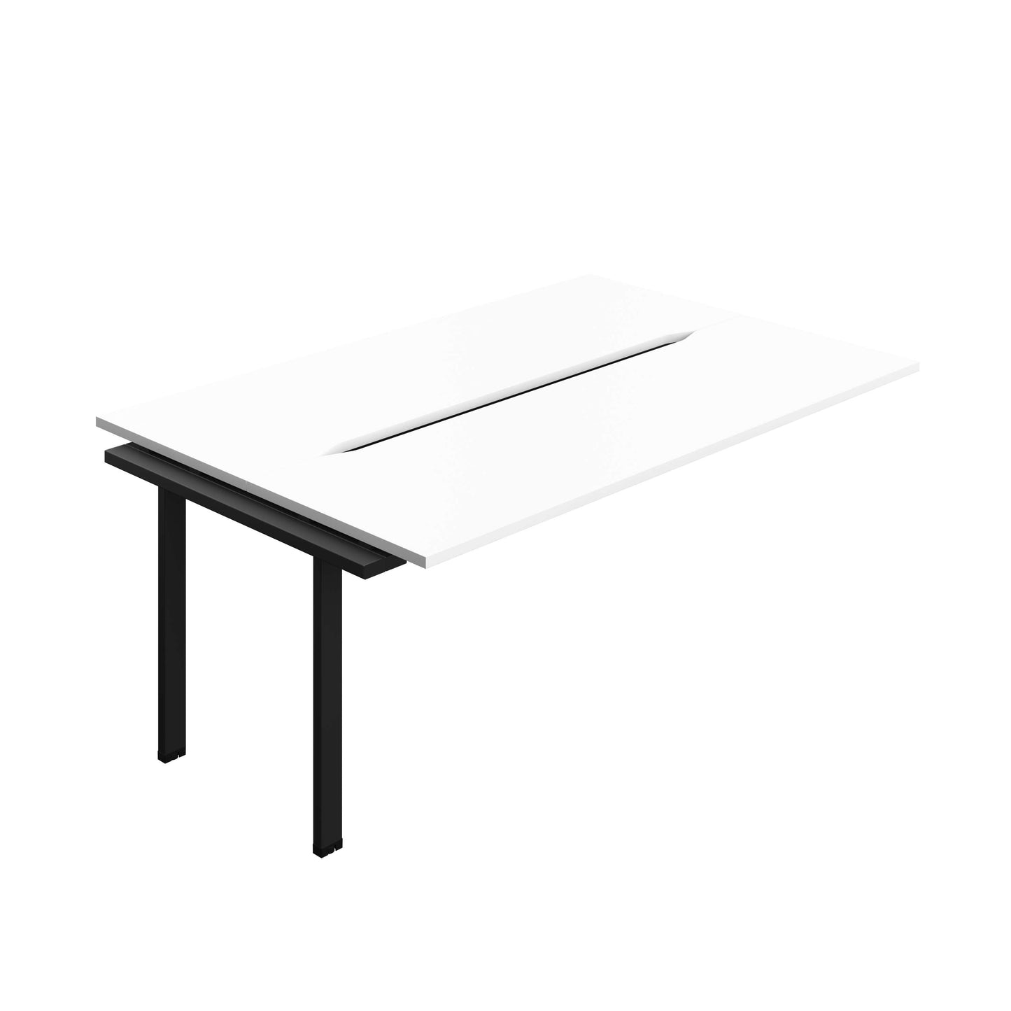 Synergy Bench Extension with Cut Out: 2 Person (FSC) : 1800 | 600 | White/Black