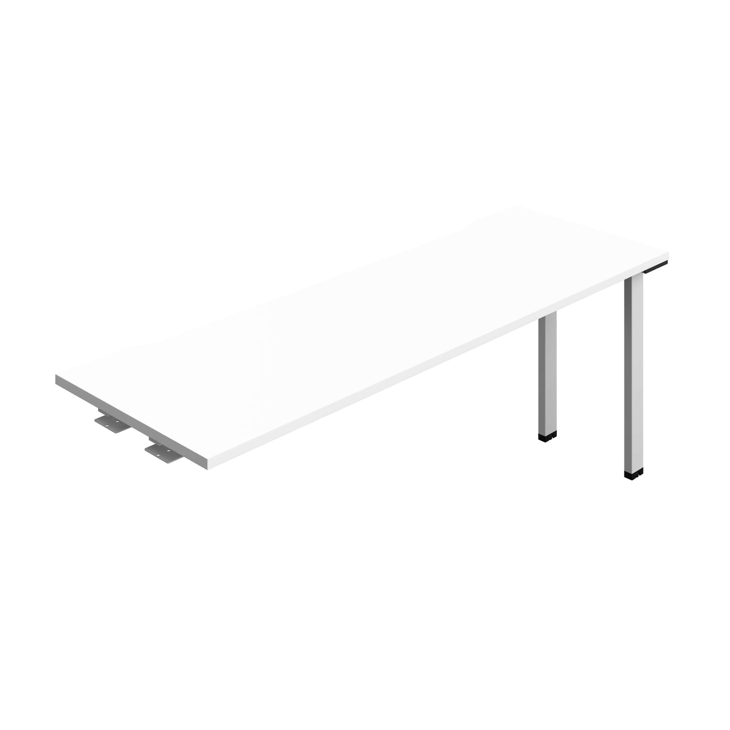 Synergy Bench Extension with Cut Out: 1 Person (FSC) : 1800 | 600 | White/Silver