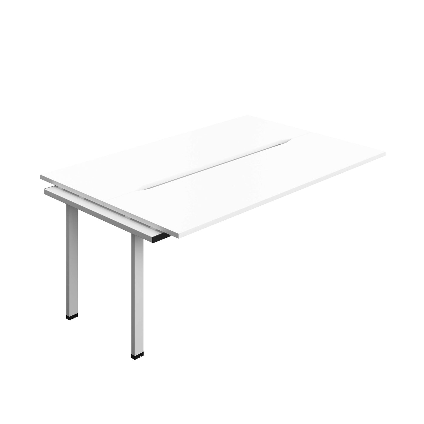 Synergy Bench Extension with Cut Out: 2 Person (FSC) : 1800 | 600 | White/Silver