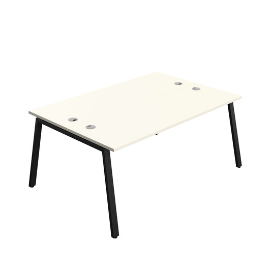 Synergy Bench with Cable Ports: 2 Person (FSC) : A-Frame Leg : 1800 | 600 | White/Black