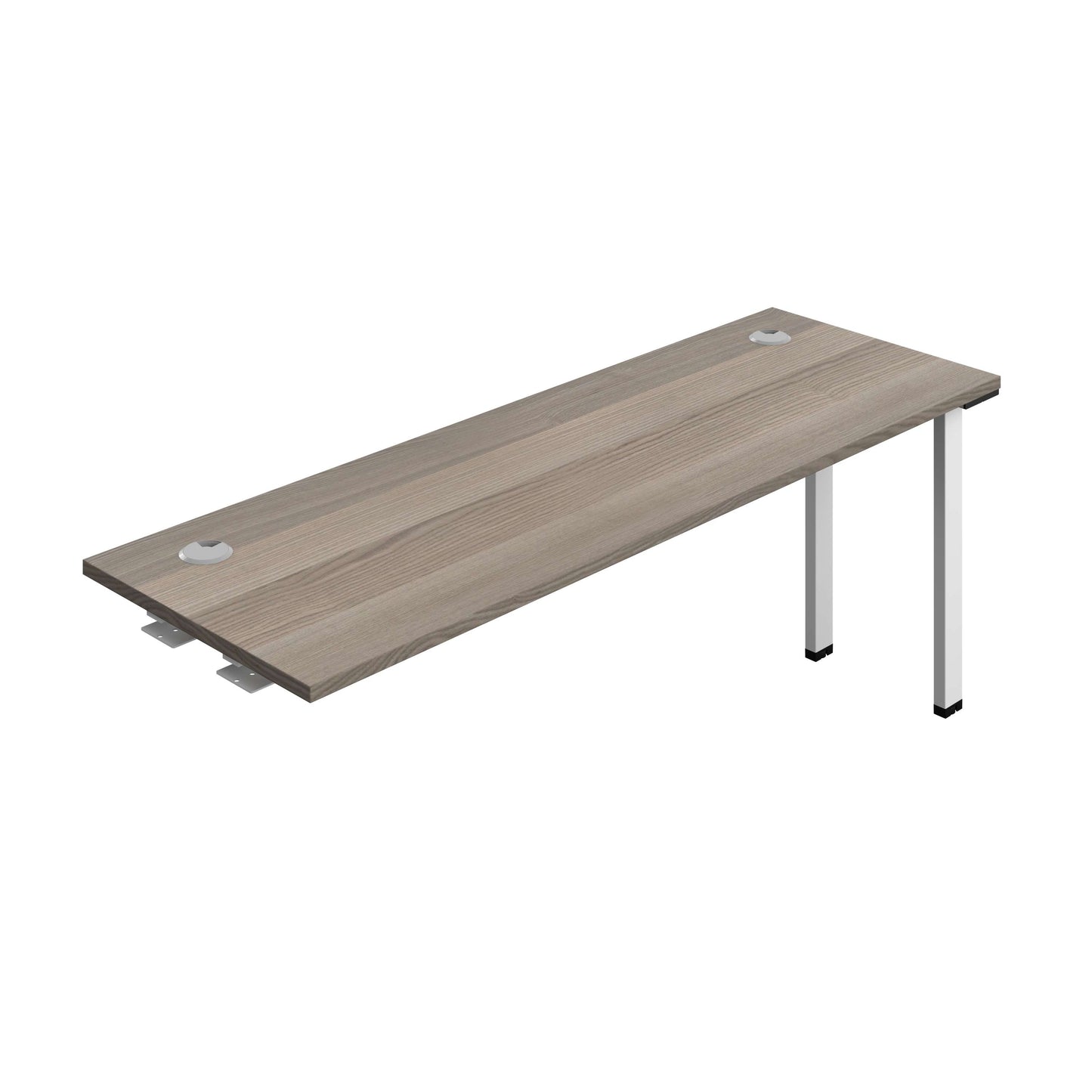Synergy Bench Extension with Cable Ports: 1 Person (FSC) : 1800 | 600 | Grey Oak/White