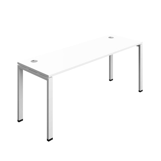 Synergy Bench with Cable Ports: 1 Person (FSC) : Goal Post Leg : 1800 | 600 | White/White