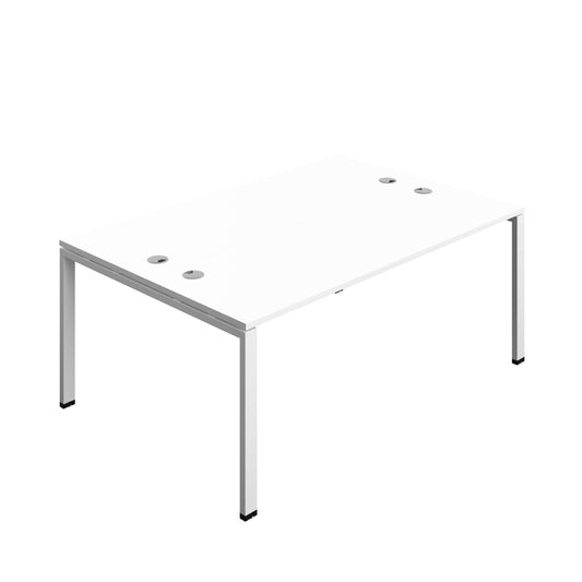 Synergy Bench with Cable Ports: 2 Person (FSC) : Goal Post Leg : 1800 | 600 | White/White