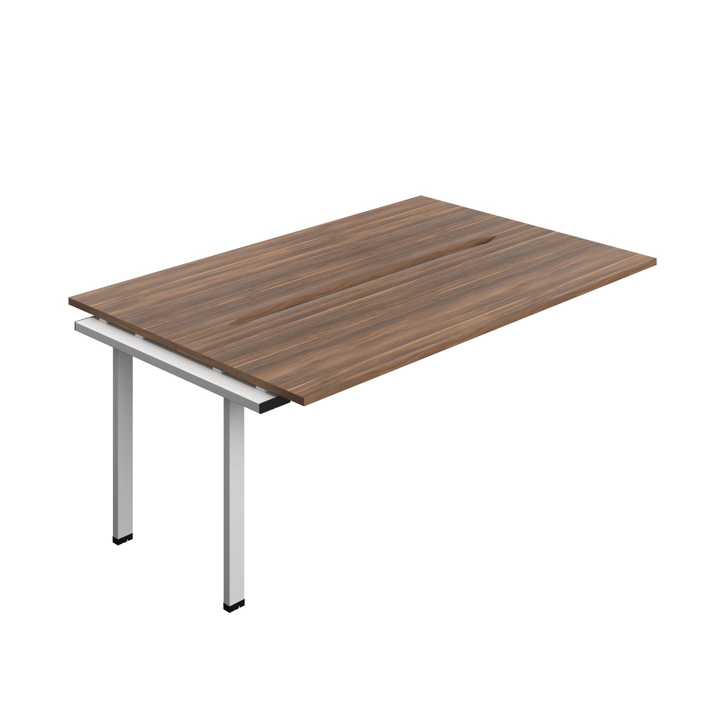 Synergy Bench Extension with Cut Out: 2 Person (FSC) : 1800 | 700 | Dark Walnut/Silver