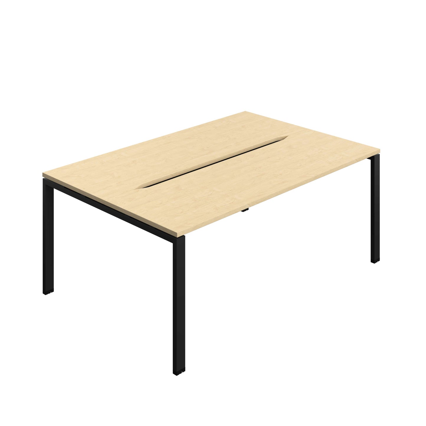 Synergy Bench with Cut Out: 2 Person (FSC) : Goal Post Leg : 1800 | 700 | Maple/Black
