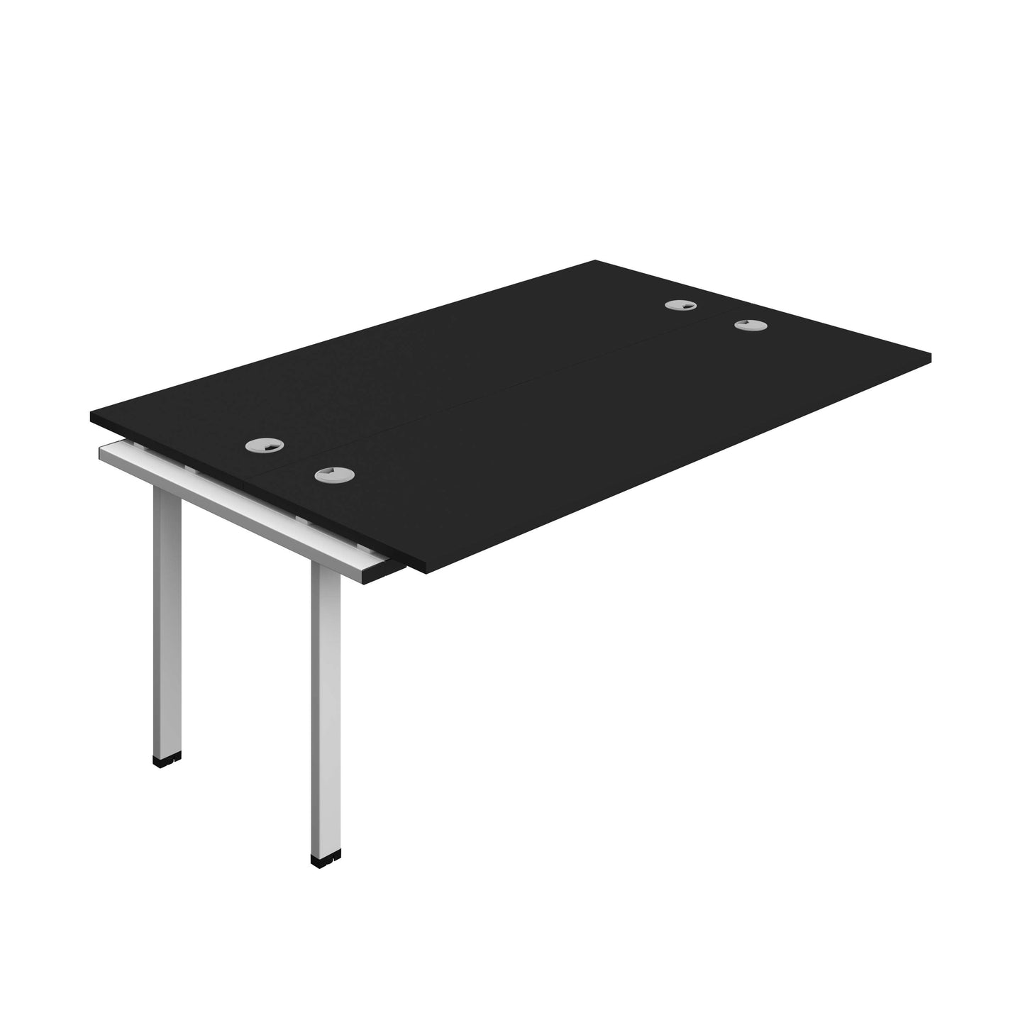 Synergy Bench Extension with Cable Ports: 2 Person (FSC) : 1800 | 700 | Black/Silver