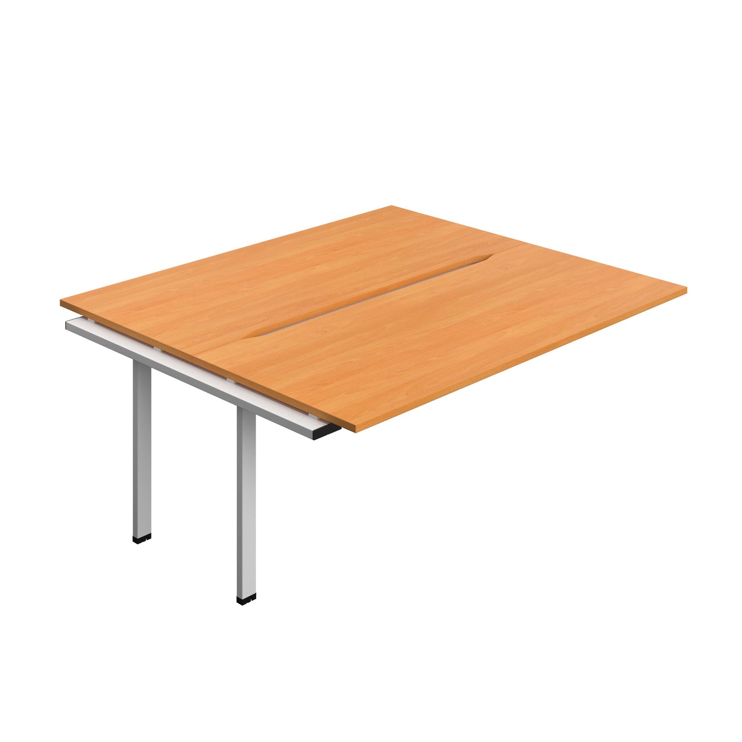 Synergy Bench Extension with Cut Out: 2 Person (FSC) : 1800 | 800 | Beech/Silver