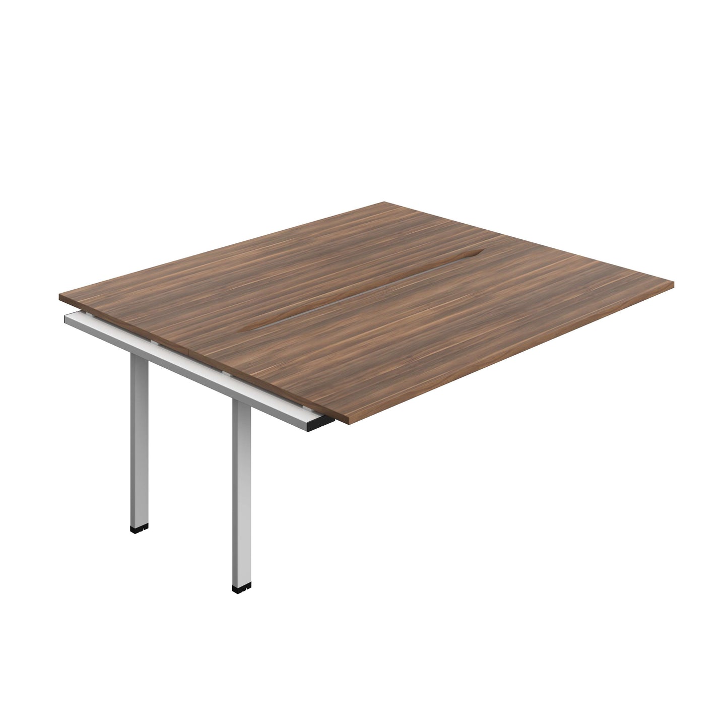 Synergy Bench Extension with Cut Out: 2 Person (FSC) : 1800 | 800 | Dark Walnut/Silver