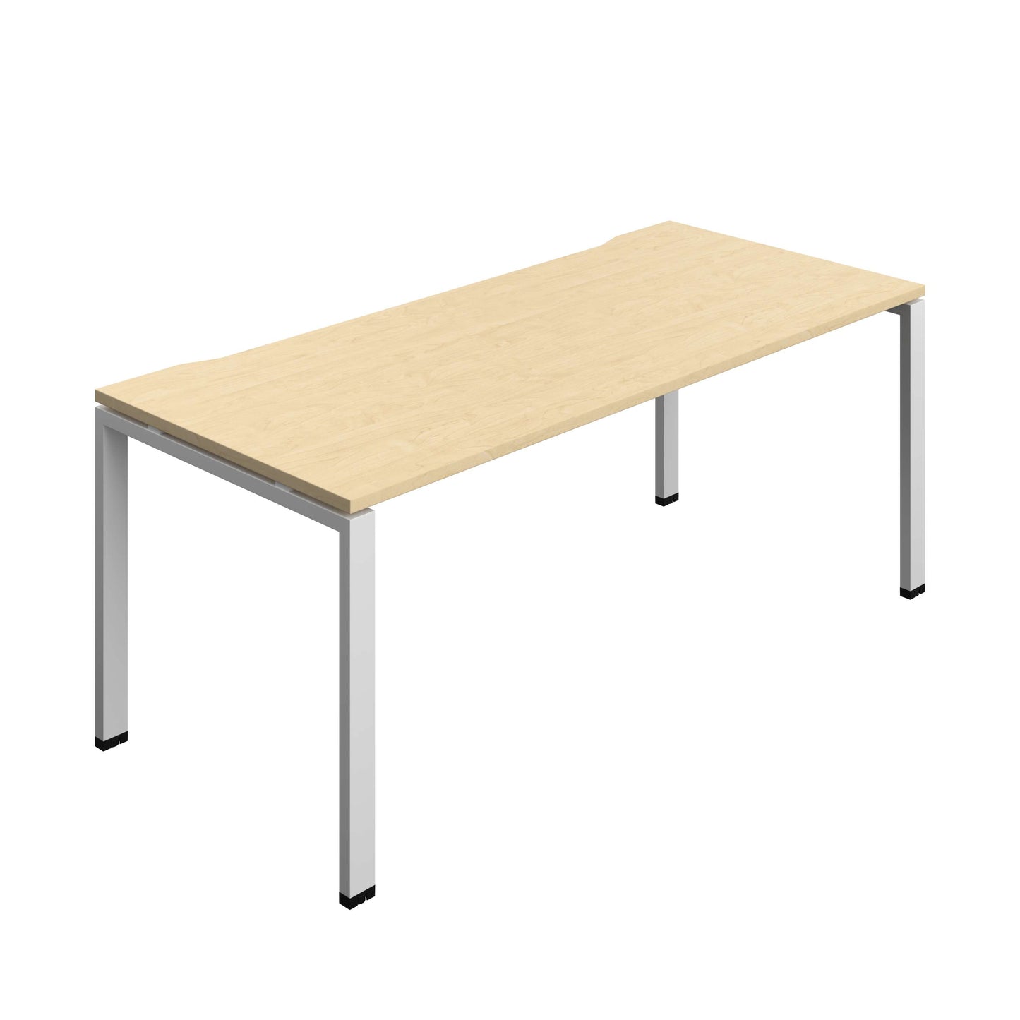 Synergy Bench with Cut Out: 1 Person (FSC) : Goal Post Leg : 1800 | 800 | Maple/Silver