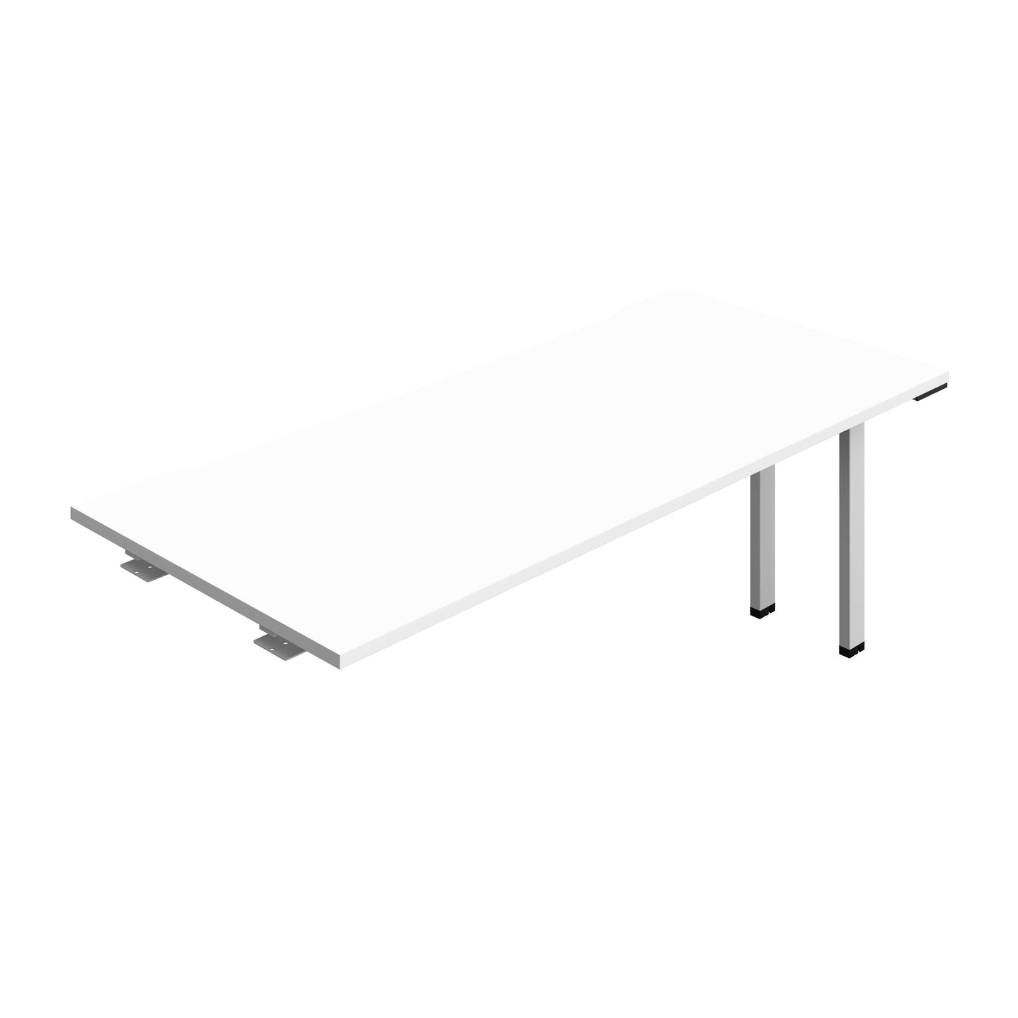 Synergy Bench Extension with Cut Out: 1 Person (FSC) : 1800 | 800 | White/Silver