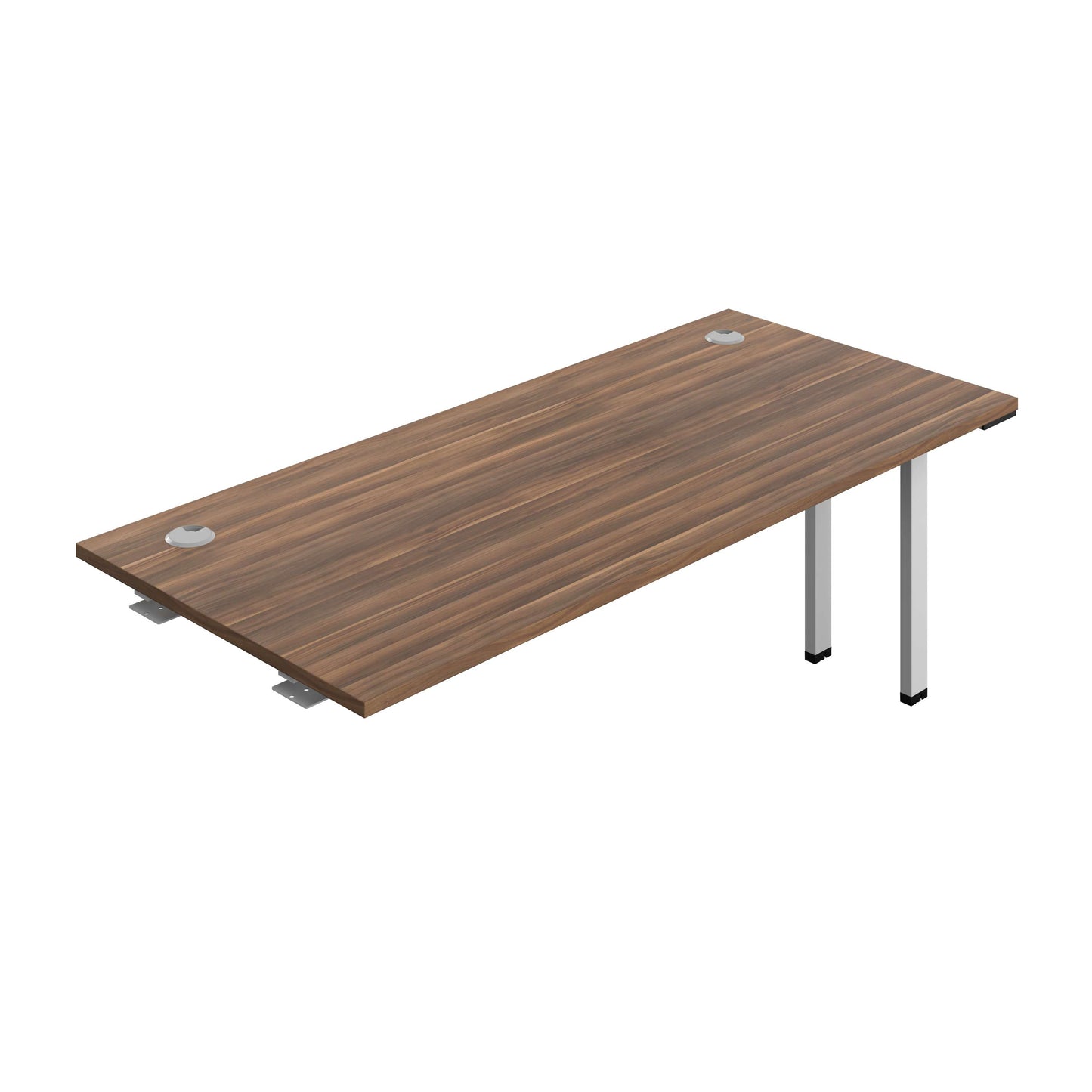 Synergy Bench Extension with Cable Ports: 1 Person (FSC) : 1800 | 800 | Dark Walnut/Silver
