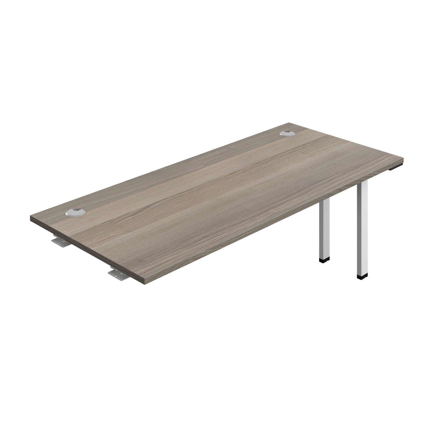 Synergy Bench Extension with Cable Ports: 1 Person (FSC) : 1800 | 800 | Grey Oak/White
