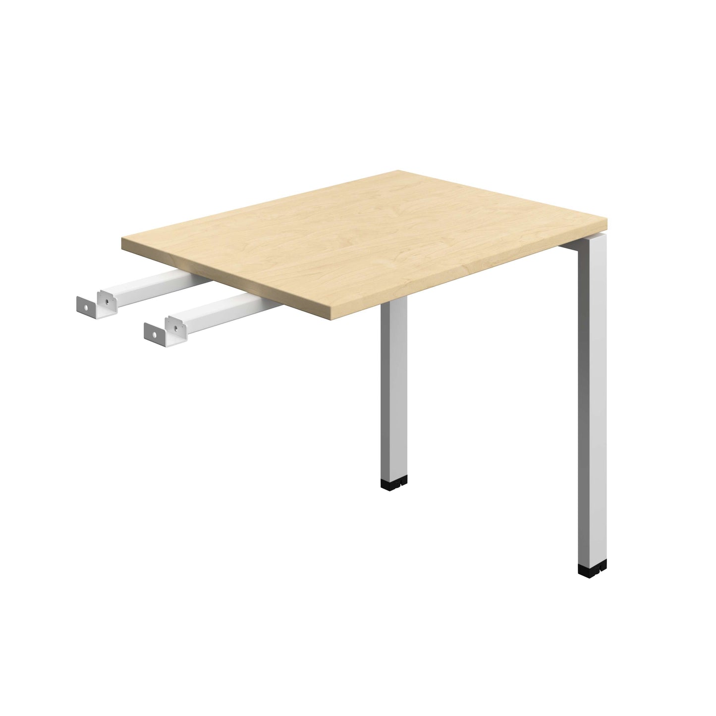Synergy Bench with Return : Goal Post Leg | 800 X 600 | Maple/Silver