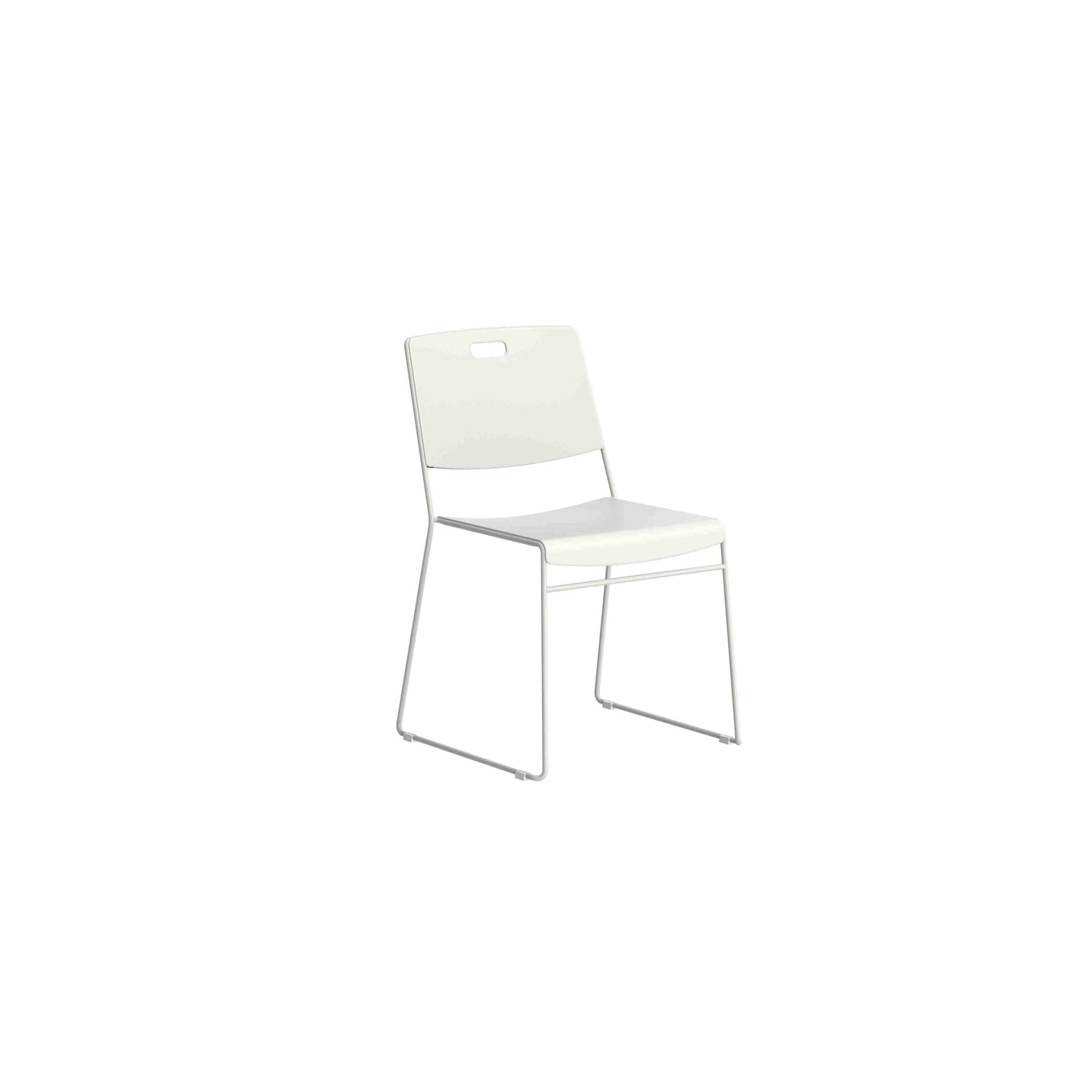 Titan Arc High Density Stacker Chair | White