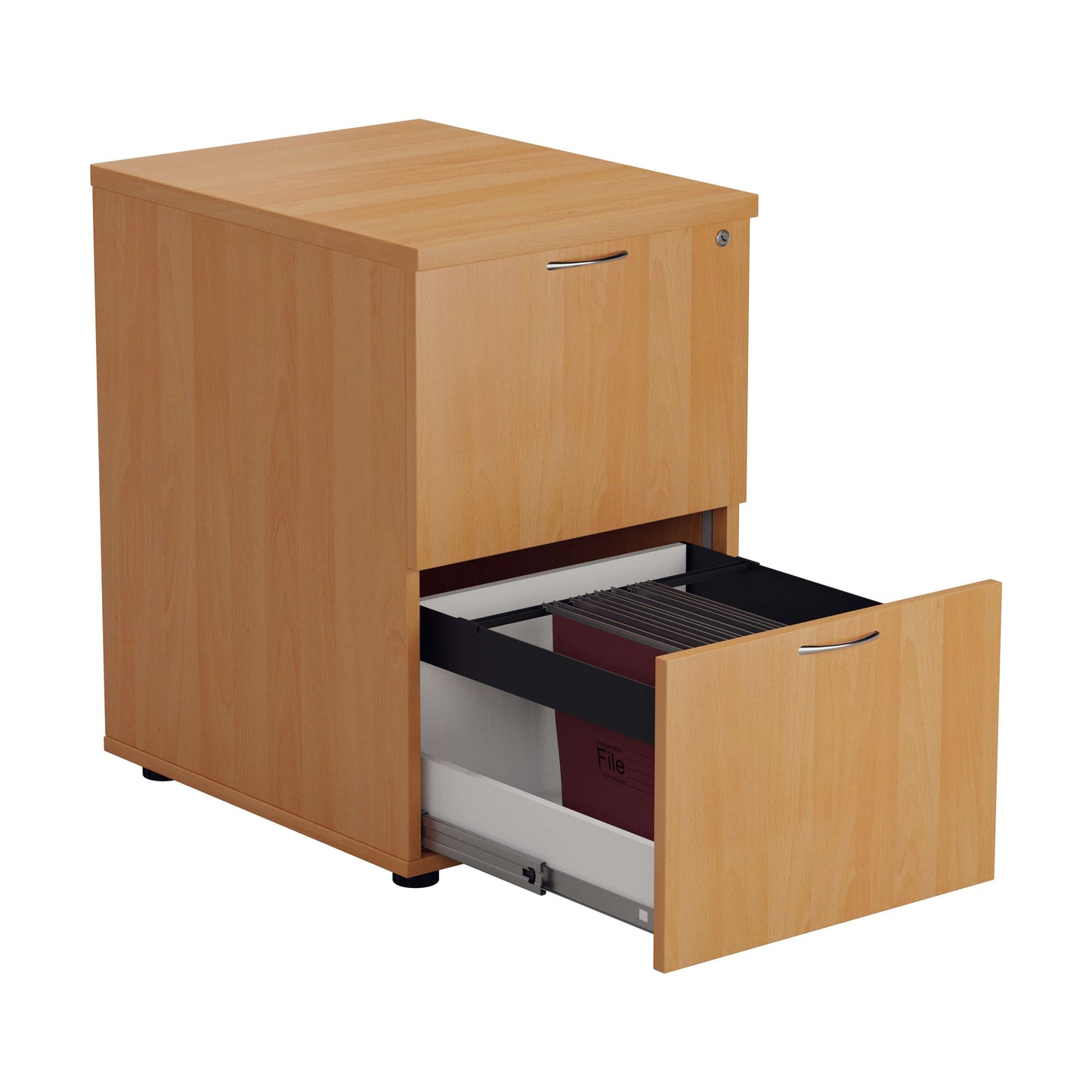 Essentials Filing Cabinet 2 Drawer (FSC) | Beech