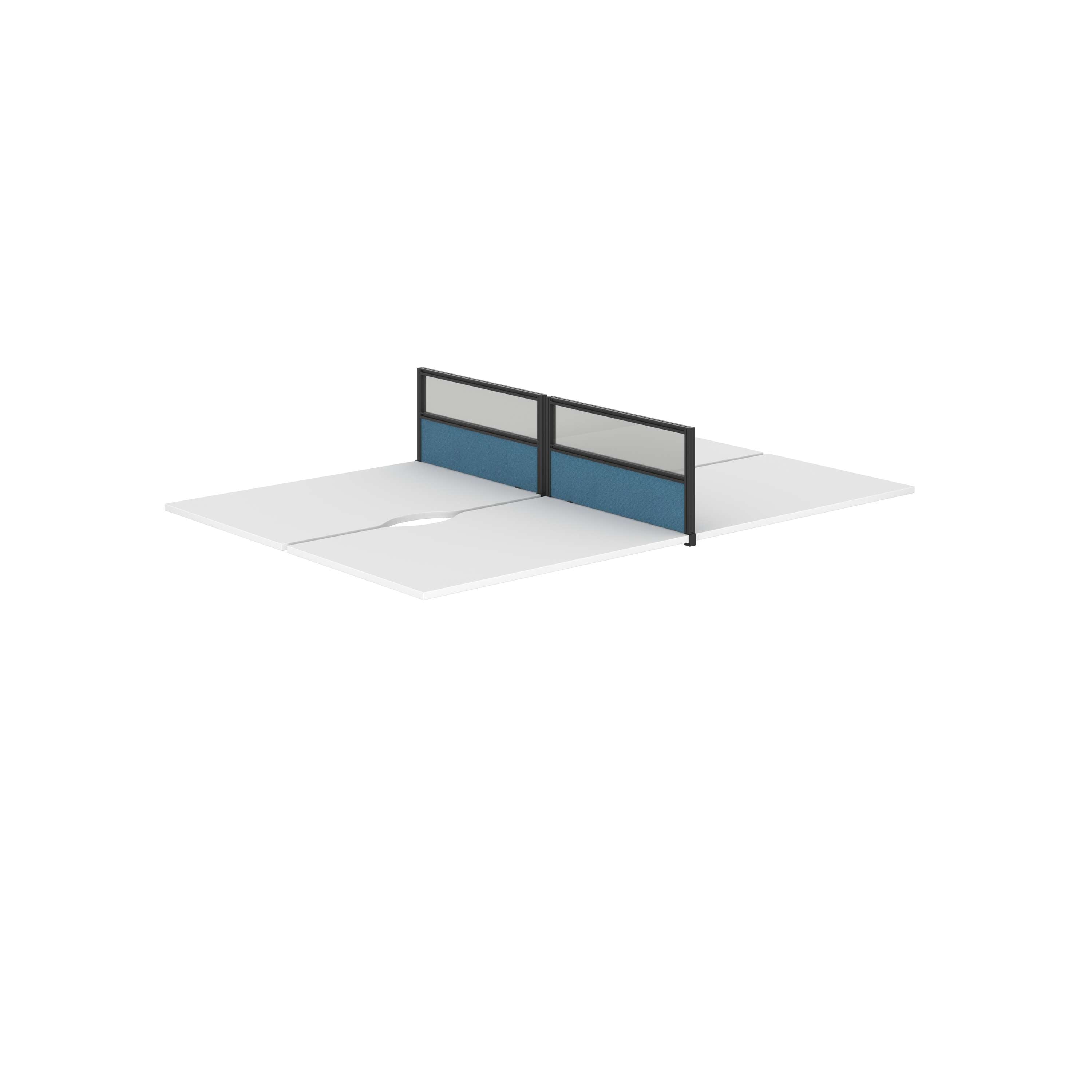 Toolrail Type 3 Half Glazed Return Screen | Black Frame | Unlimited ...