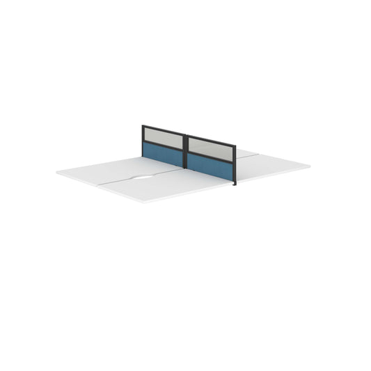 Toolrail Type 3 Half Glazed Return Screen | Black Frame | Unlimited Band 1